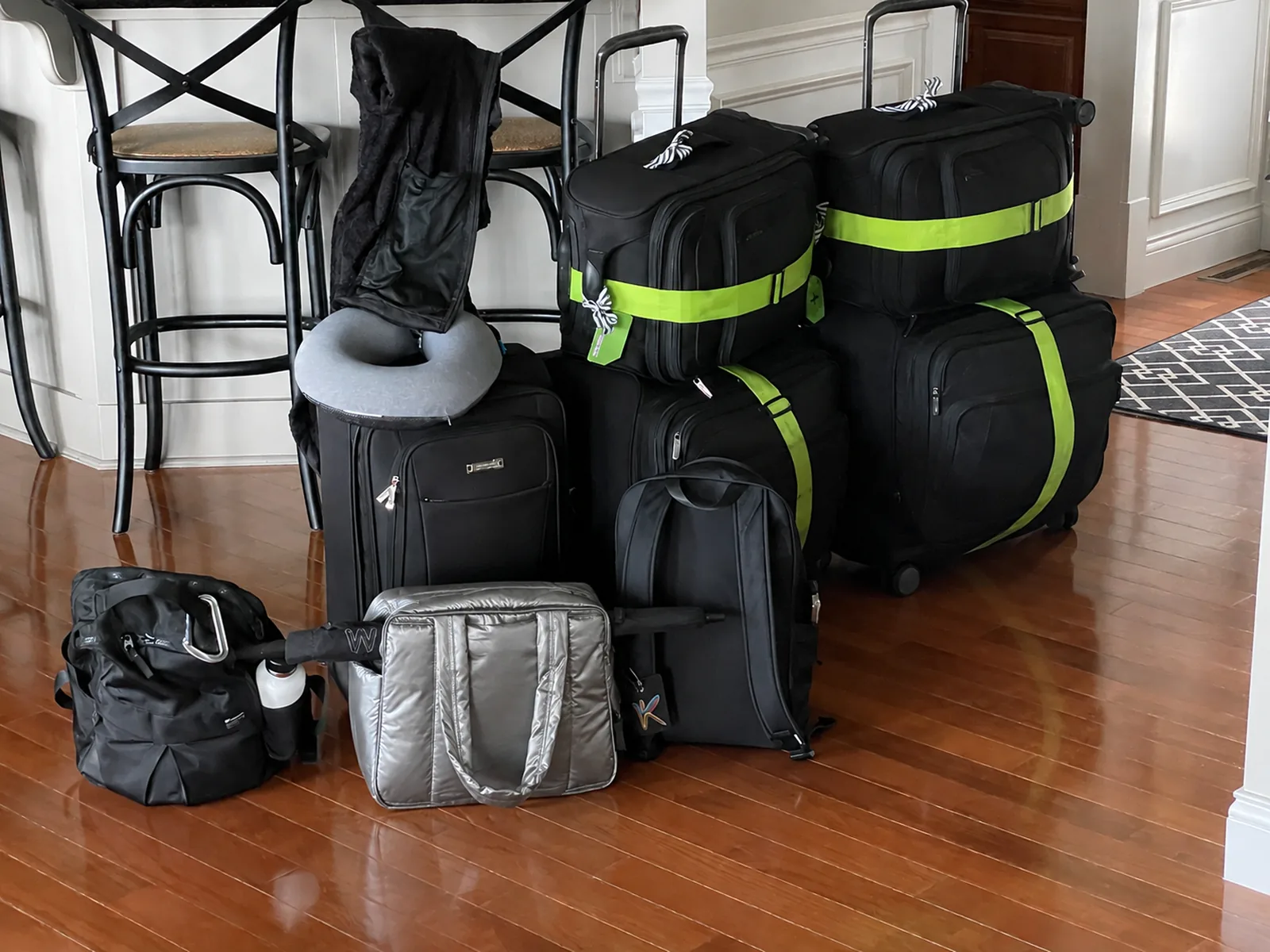 Wind Warrior umbrella packed in travel luggage